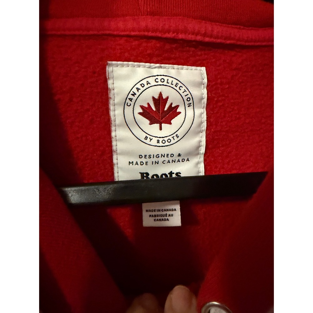 Roots Canada Collection Red Beaver Logo Pullover Hoodie Sweatshirt Small S/P - Picture 3 of 11